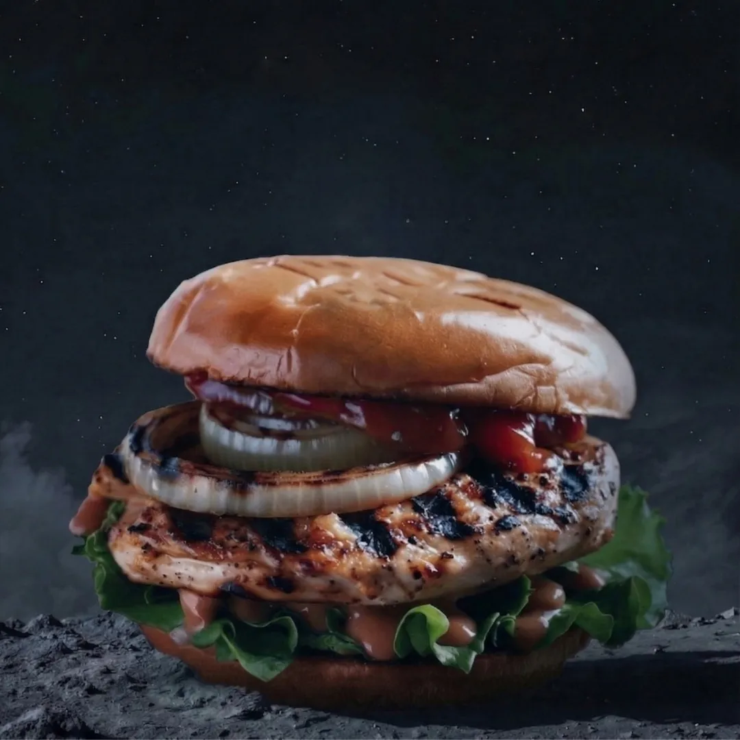 Grilled chicken burger