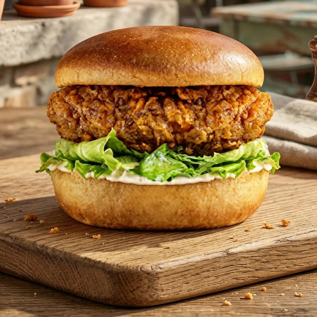 honey butter crispy chicken burger